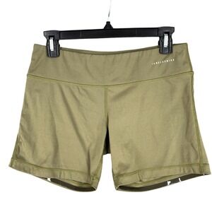 I Am Becoming Biker Shorts Womens M 5 Inch Olive Compression Active Training